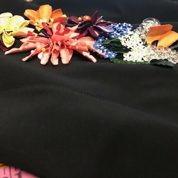 Cushnie Et Ochs 2 Black Ivana 3-D Dress NWT CL63 - Picture 8 of 9